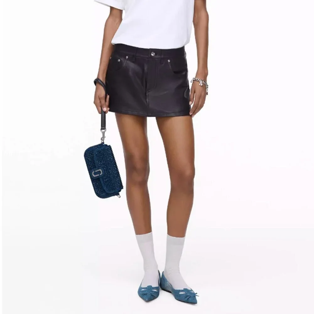 NWT！NEW！Marc Jacobs The Crystal Denim Clover Shoulder Bag -2 straps 3 uses